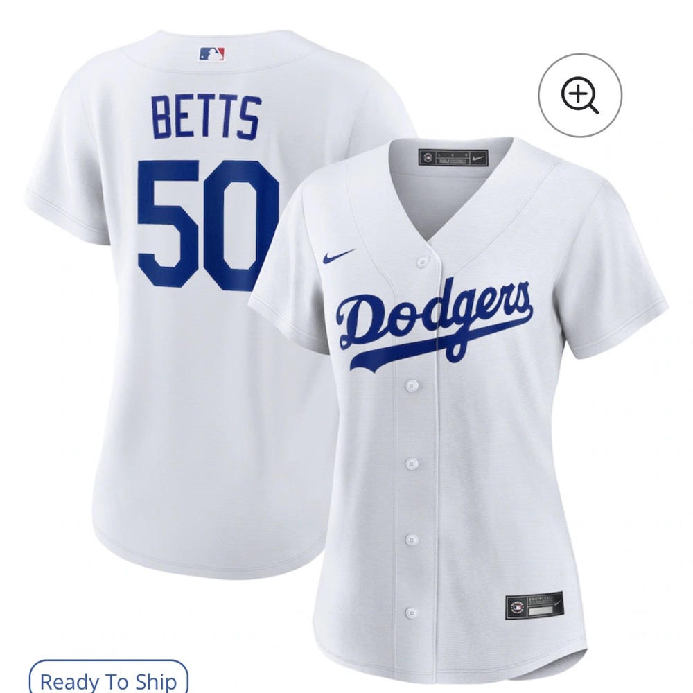 Authentic Mookie Betts Los Angeles Dodgers Nike Women's Home Jersey